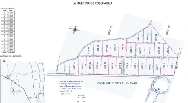 Parcela de 5.000 m2 en Peralillo, 6° Región